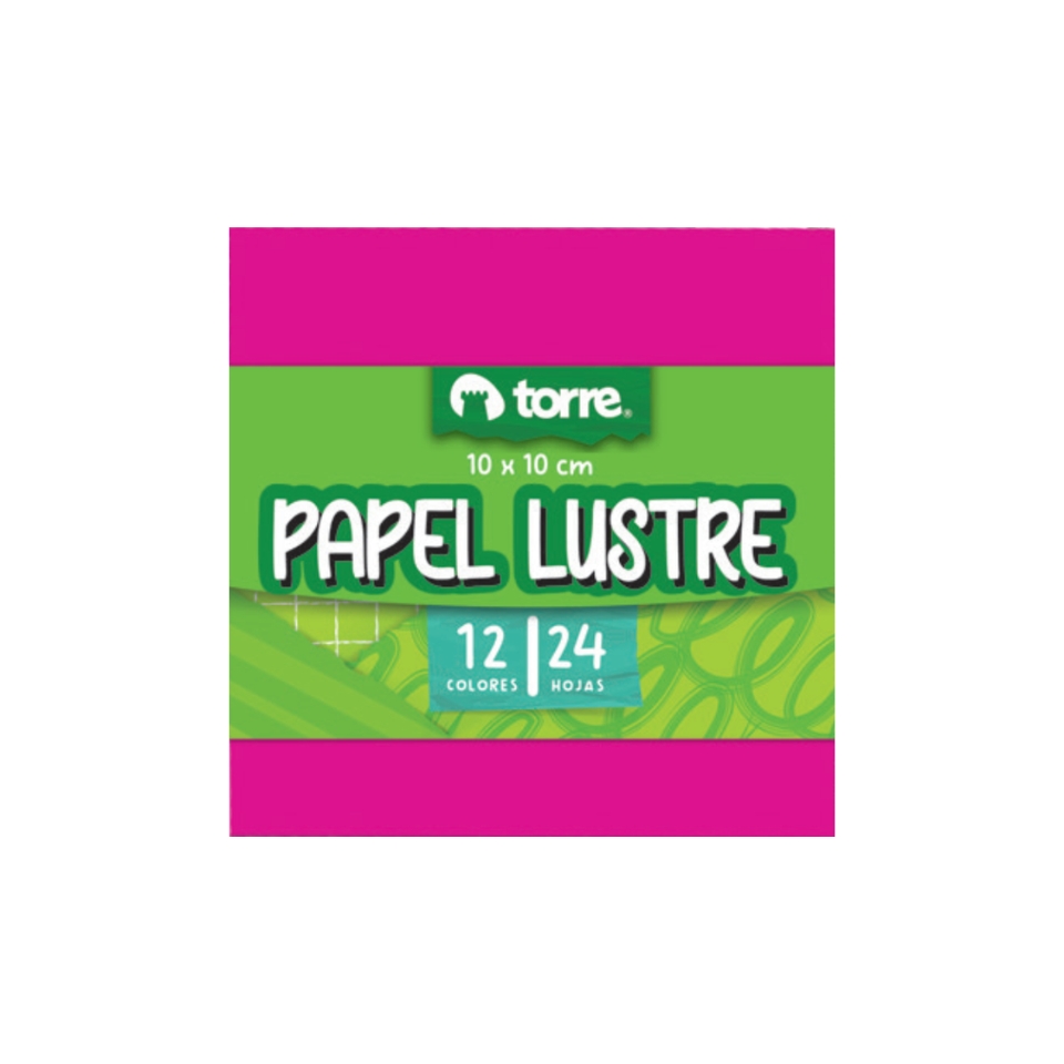Fajo Papel Lustre 10x10 cm 24 Hojas