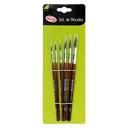 Set Pincel Escolar 6 Unidades