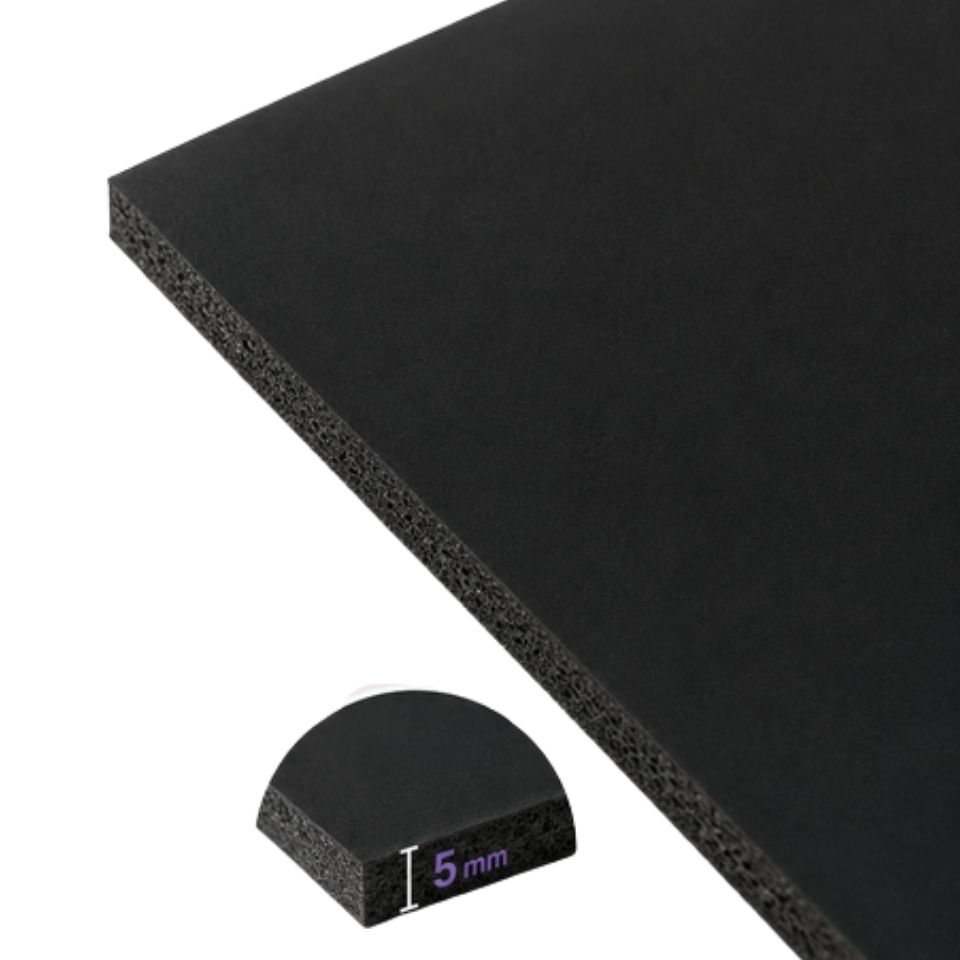 Carton Pluma 5 mm 50x70 cm Negro