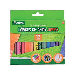 Lápices de Cera 12 Colores Jumbo