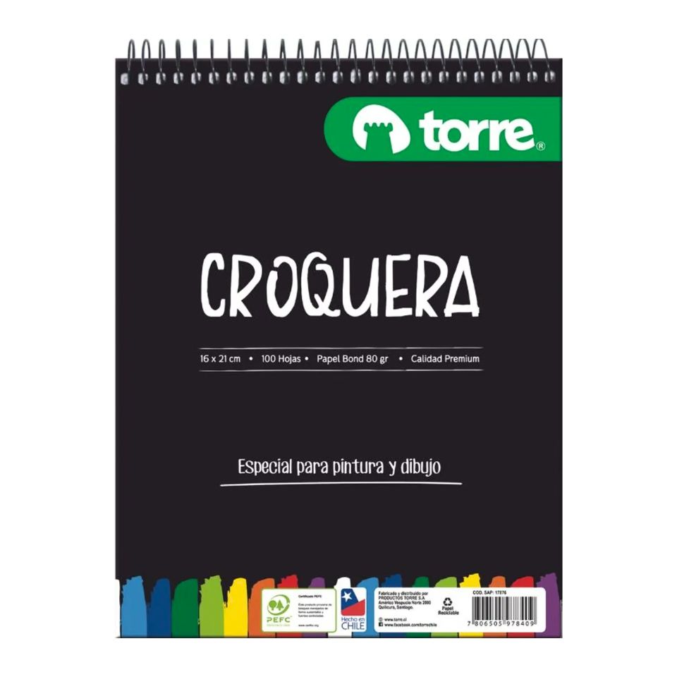 Croquera Imagia 16 x 21 cm 100 Hojas