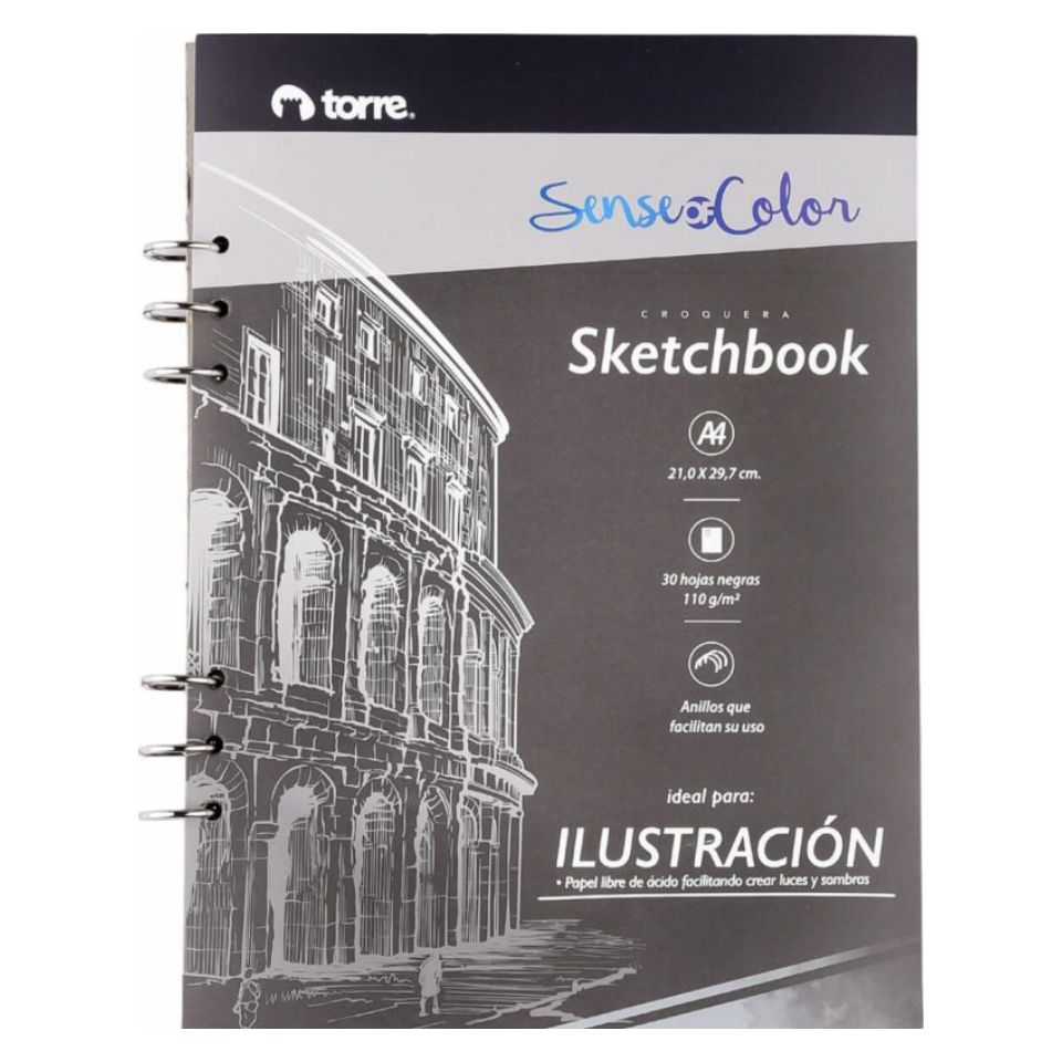 Sketchbook Sense A4 Black 30 Hojas