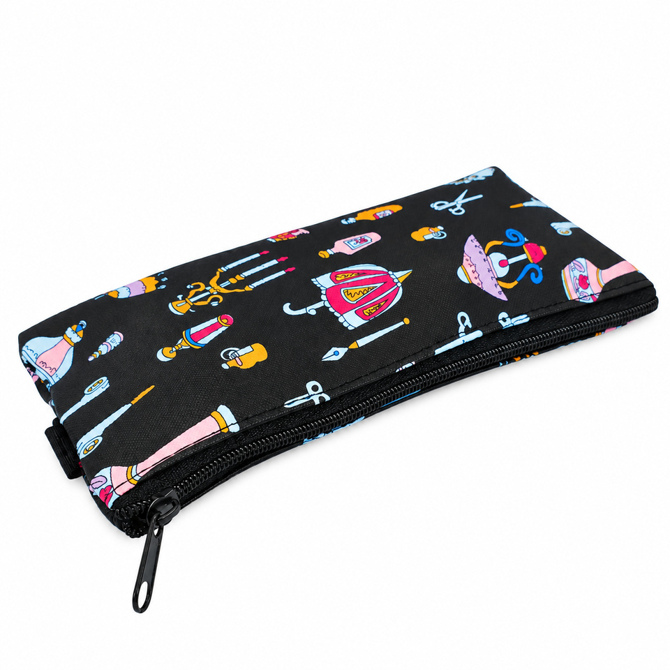 Estuche Escolar Simple Negro Artefactos