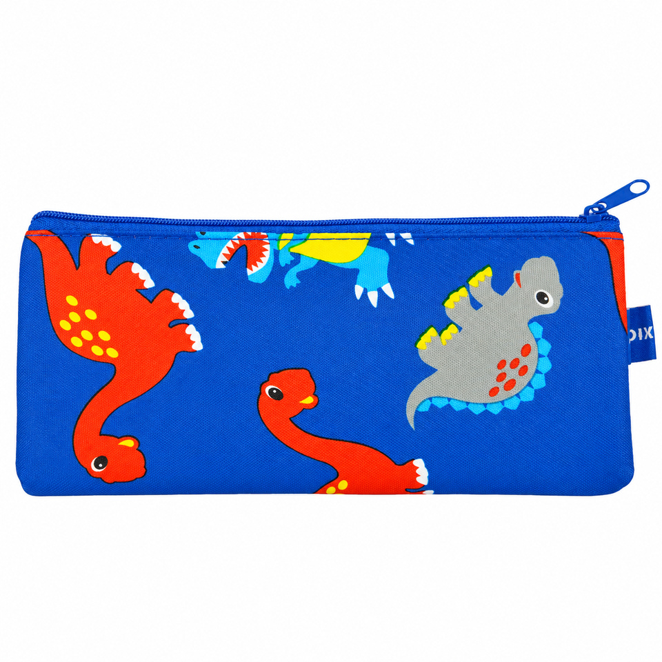 Estuche Escolar Simple Azul Dinosaurios