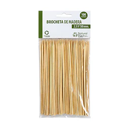 Brochetas de Madera 15 cm 100 Unidades