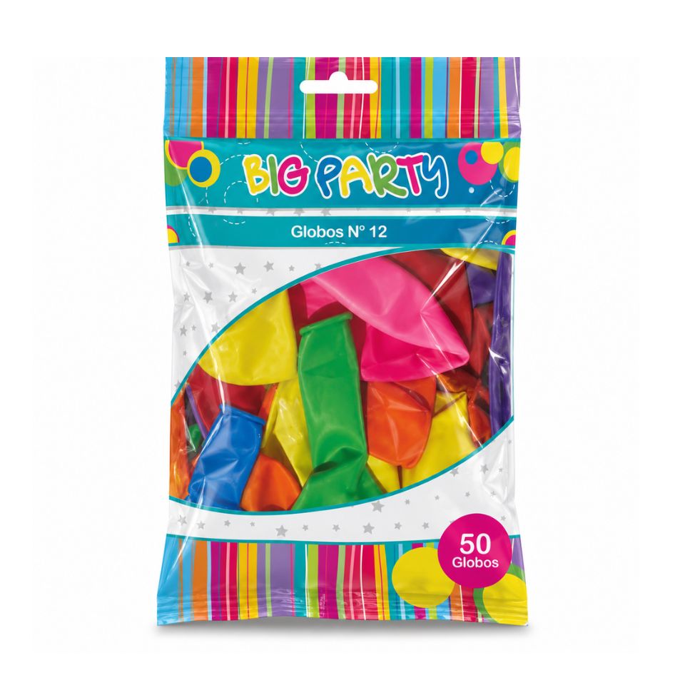 Globos N°12 Colores Surtidos 50 Unidades