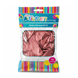 Globos N°12 Chrome Rojos 12 Unidades