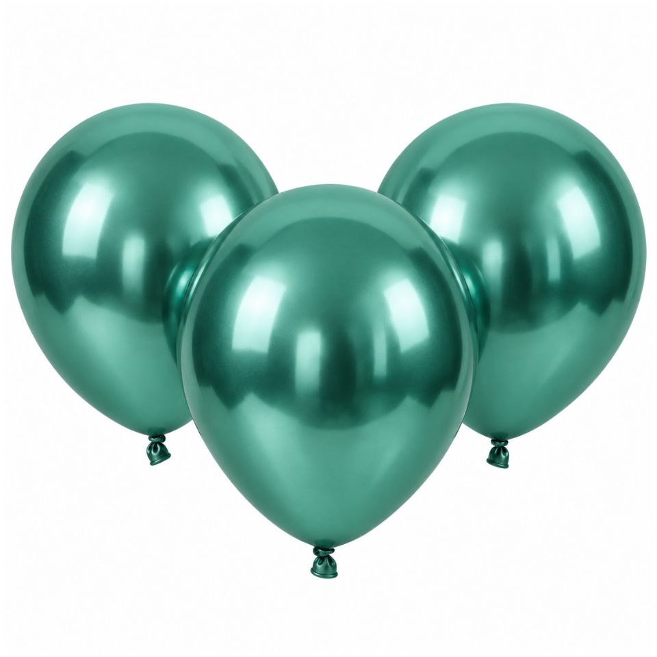 Globos N°12 Chrome Verdes 12 Unidades