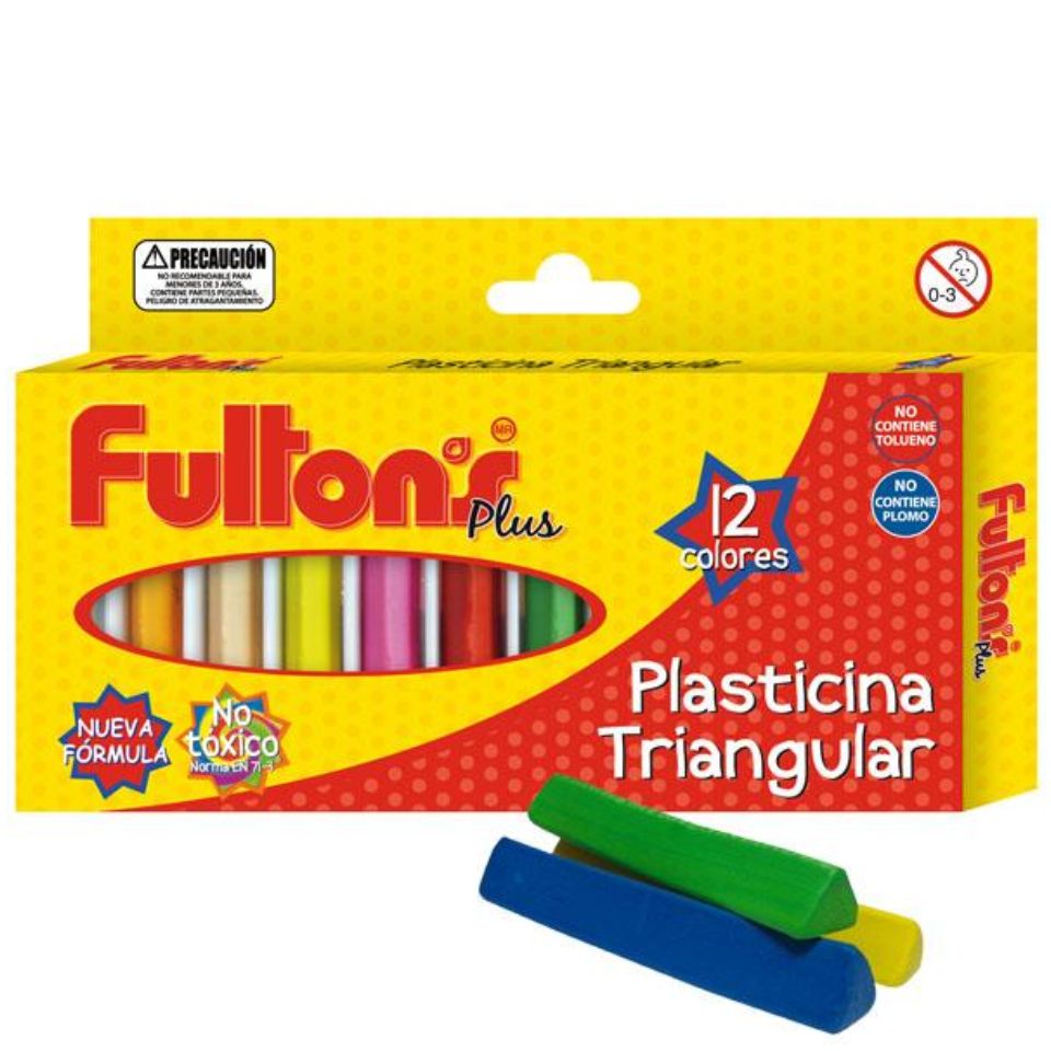 Plasticina Triangular 12 Colores