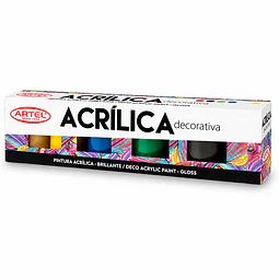 Pintura Acrílica Decorativa 6 Colores 15 ml