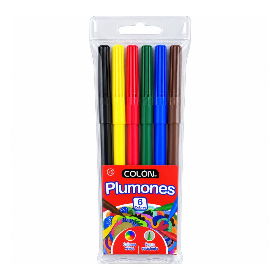 Plumones de Dibujo 6 Colores