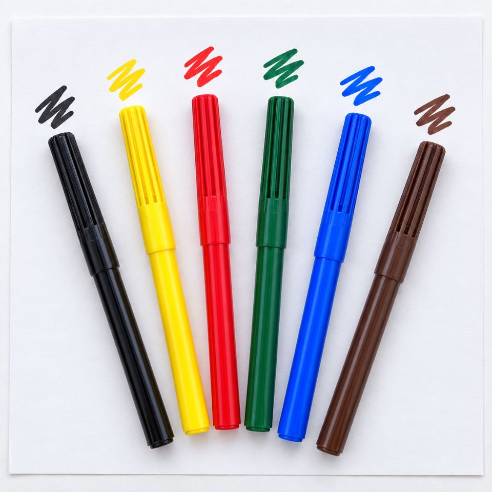 Plumones de Dibujo 6 Colores