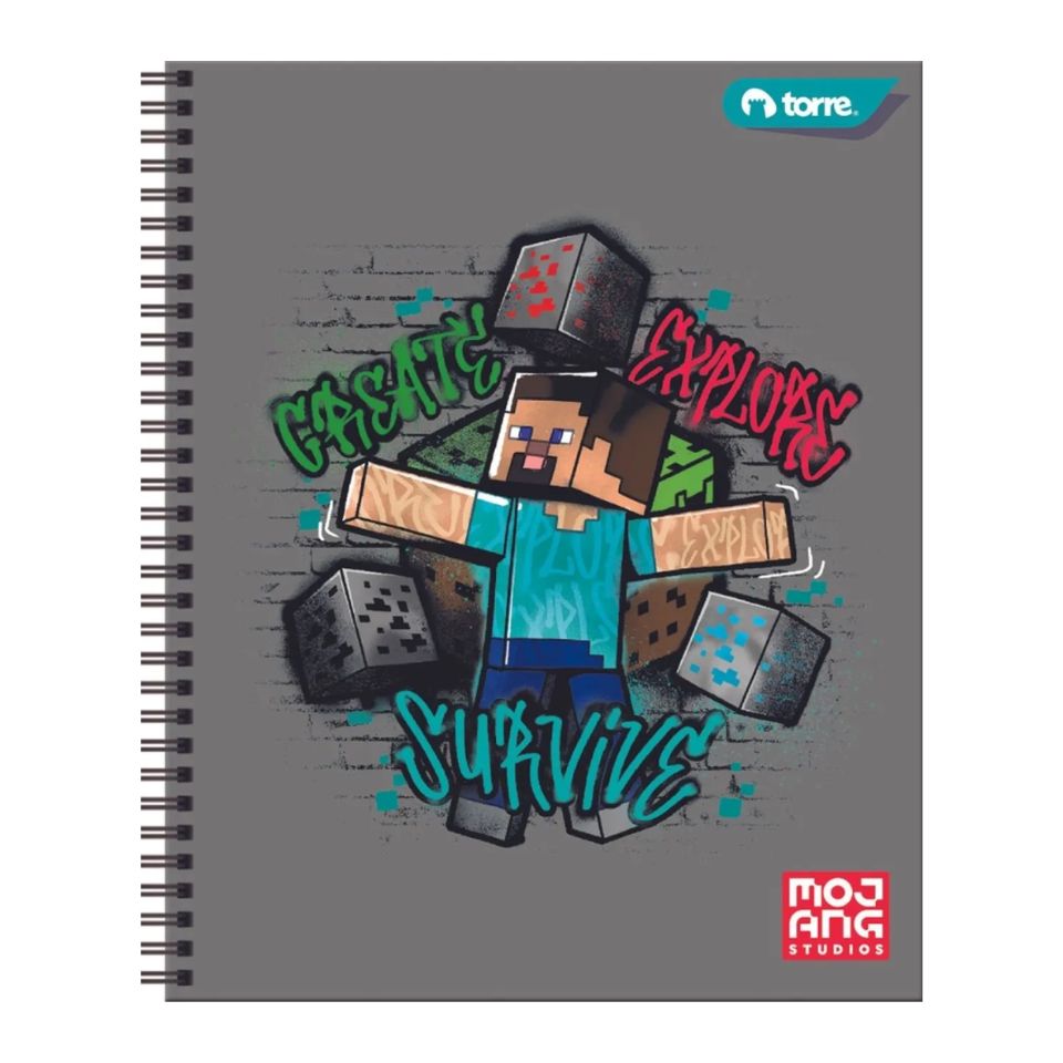 Cuaderno Universitario Minecraft 7 mm 100 Hojas