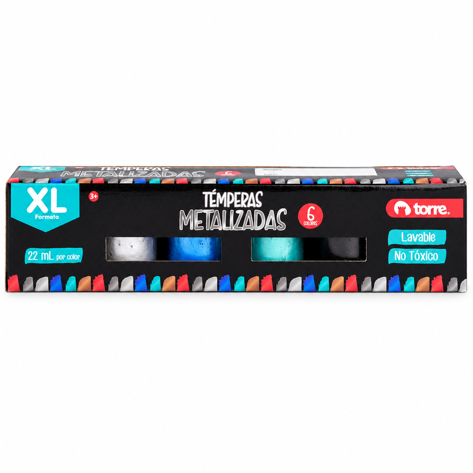 Témpera Metalizada 6 Colores