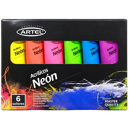 Pintura Acrílica Flúor/Neón 6 Colores 22 ml