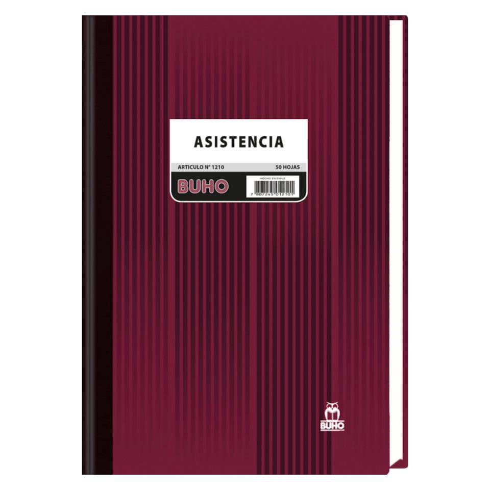 Libro de Asistencia Mensual 50 Hojas