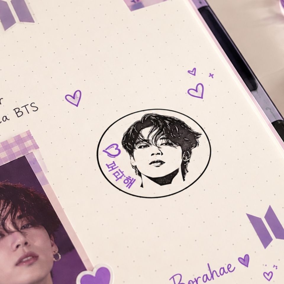 Timbre BTS 💜 Violeta Personalizado 38 mm