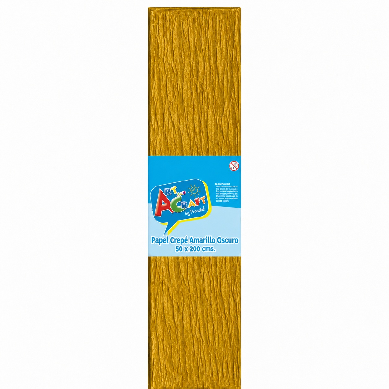 Papel Crepé 50 x 200 cm Amarillo Oscuro