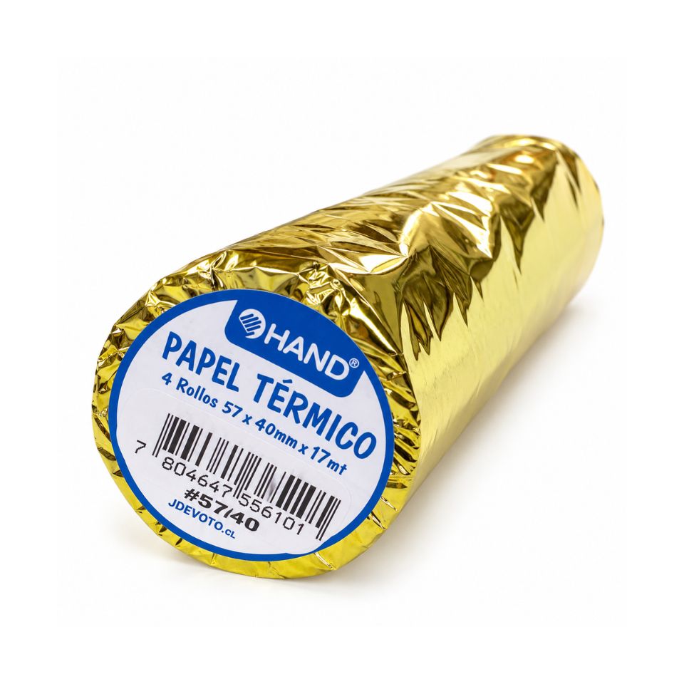 Papel Térmico 57 mm x 17 Metros 4 Rollos