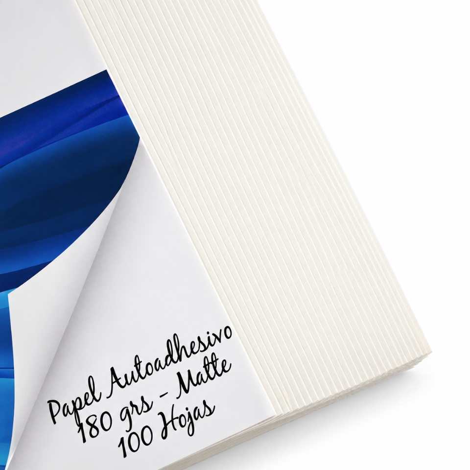 Papel Adhesivo Matte Carta 180 g 100 Hojas