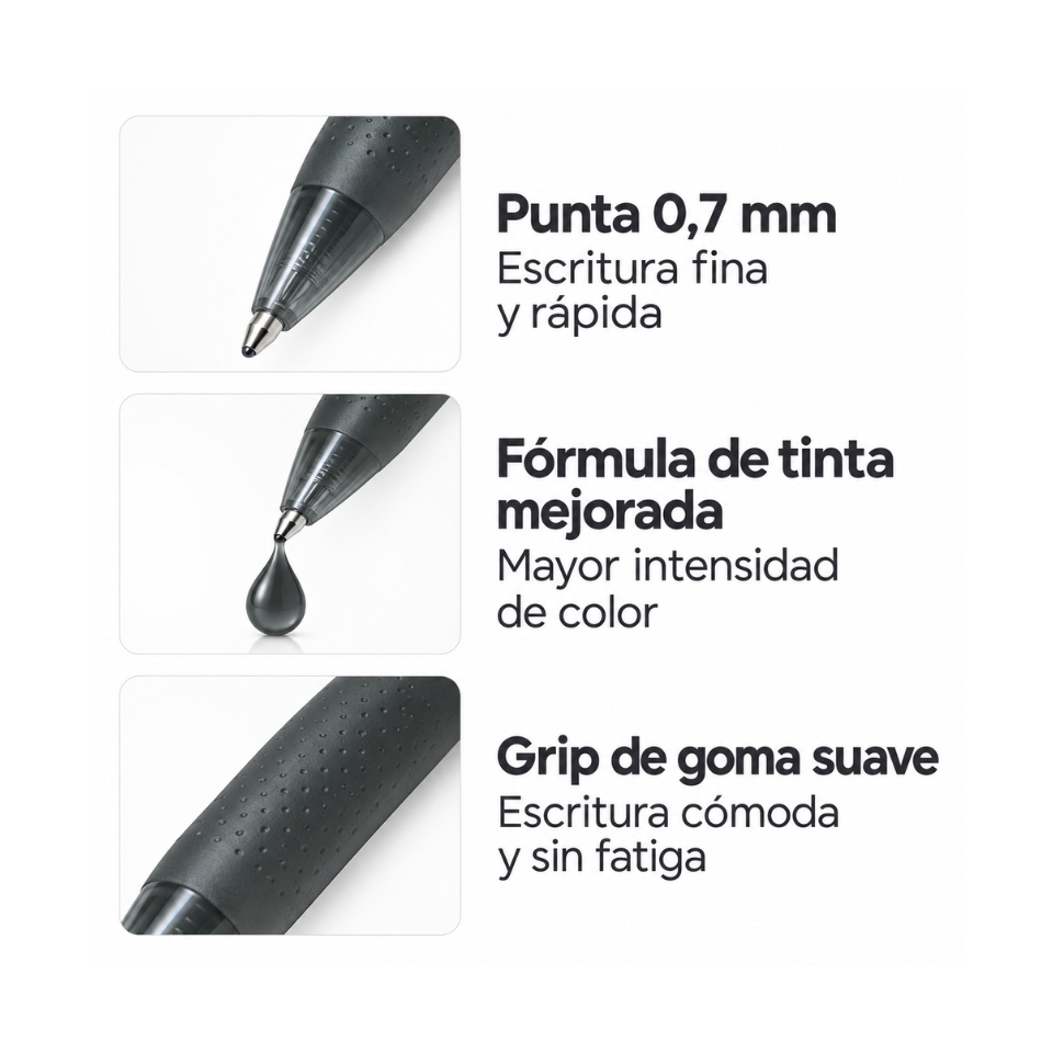 Lápiz Pasta BP-1 0,7 mm Negro