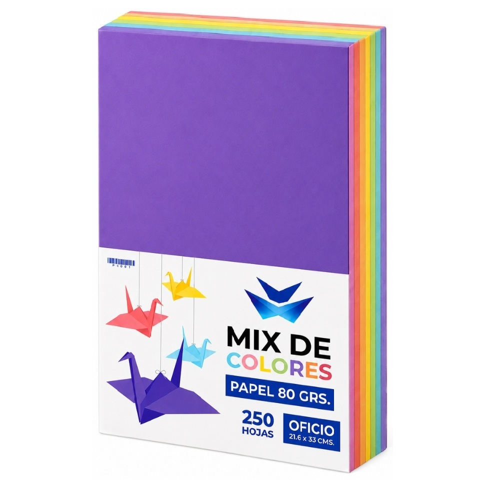 Resma Oficio 250 Hojas Mix Colores