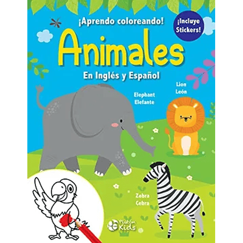 Animales: En Inglés y Español (¡ Aprendo Coloreando! )