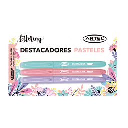 Lettering Destacador Pastel x3