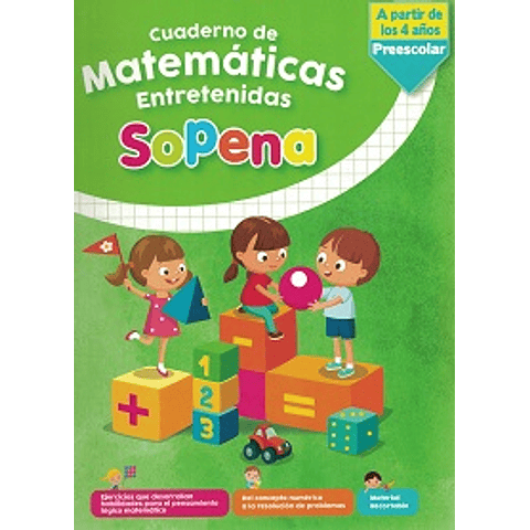 CUADERNO DE MATEMATICAS ENTRETENIDAS PREKINDER SOPENA