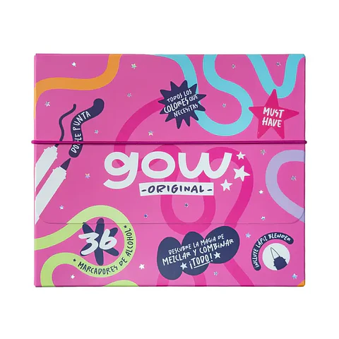 Set 36 Marcadores en Base Alcohol Gow Original by: Tere Gott