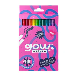 Set 12 Marcadores en Base Agua Gow Aqua by: Tere Gott