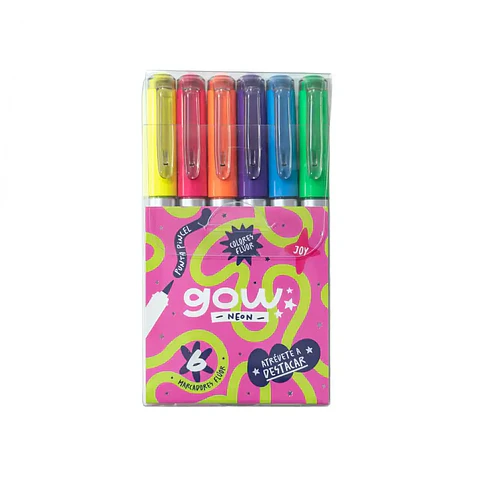 Set 6 Marcadores Gow Neon by: Tere Gott
