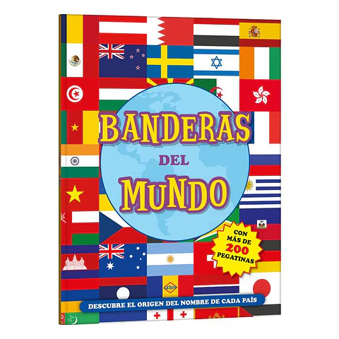 Banderas del Mundo con 200 Stickers