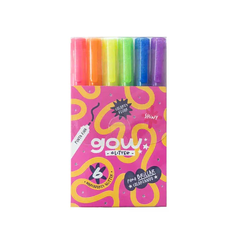 Set 6 Marcadores Gow Glitter by: Tere Gott