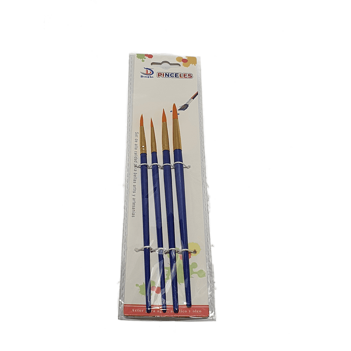 Set 4 pinceles pelo sintético DingLi 1