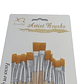 Pack 12 pinceles planos Pelo sintético Mango Madera - Miniatura 2