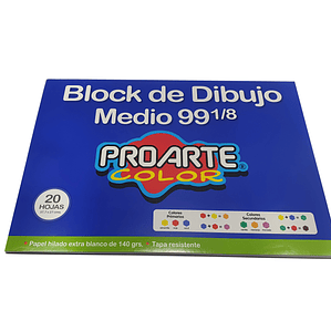 Block de Dibujo medio Proarte 99 1/8