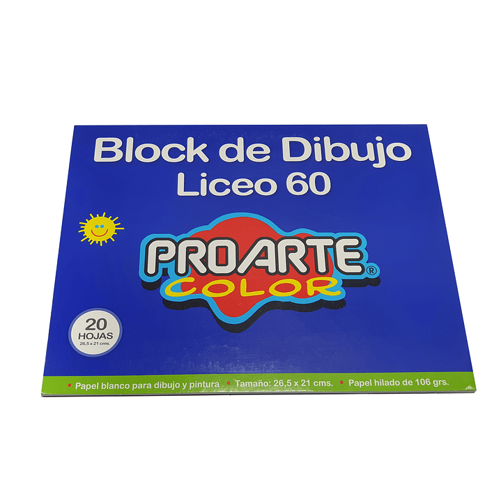 Block de dibujo liceo 60 Proarte 1
