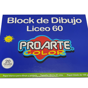 Block de dibujo liceo 60 Proarte