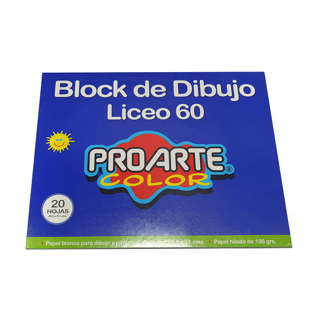 Block de dibujo liceo 60 Proarte