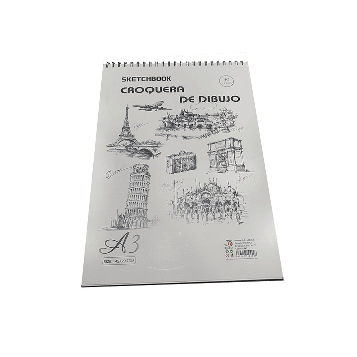 Croquera de dibujo XL Tamaño A3 29,7 X 42Cm 2