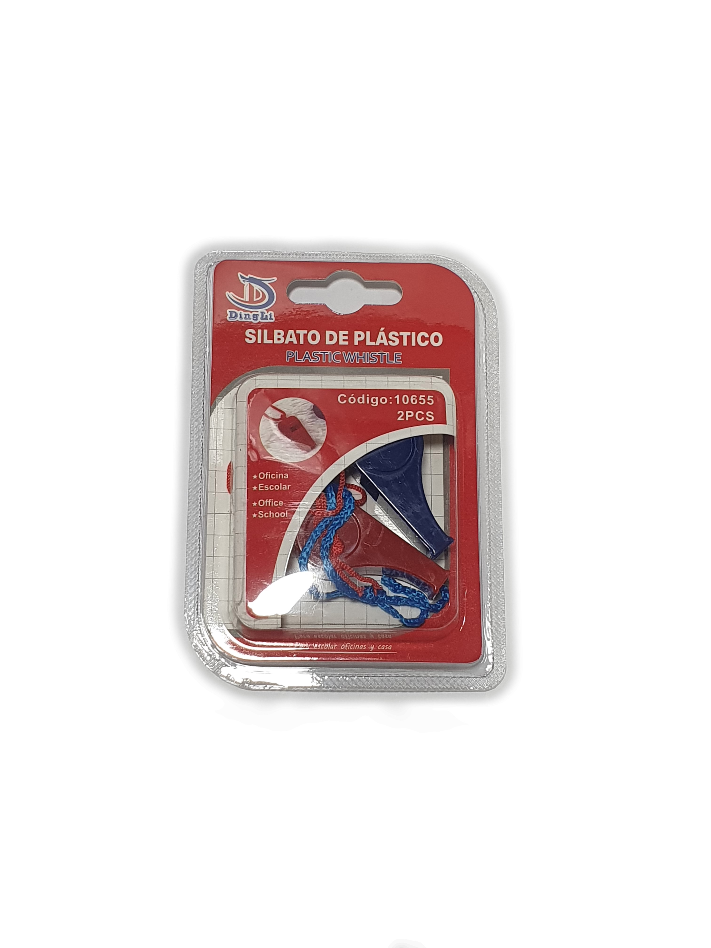 Pack 2 silbatos plasticos
