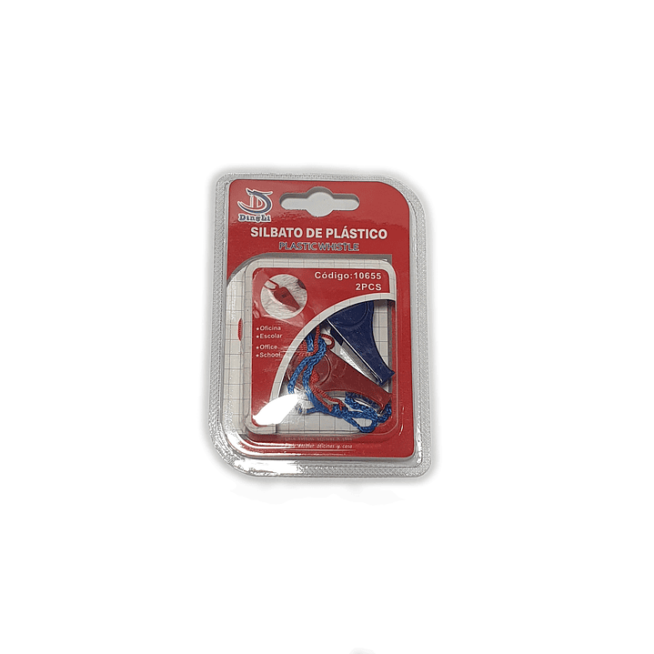Pack 2 silbatos plasticos 1