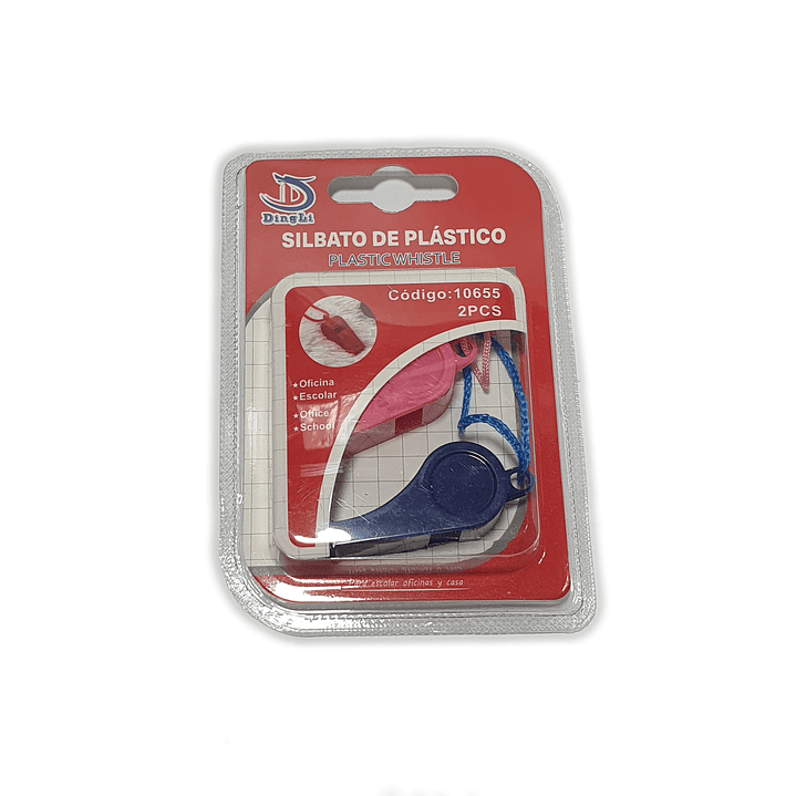 Pack 2 silbatos plasticos 2