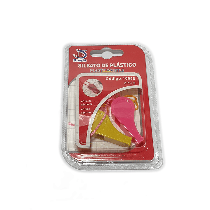 Pack 2 silbatos plasticos 3
