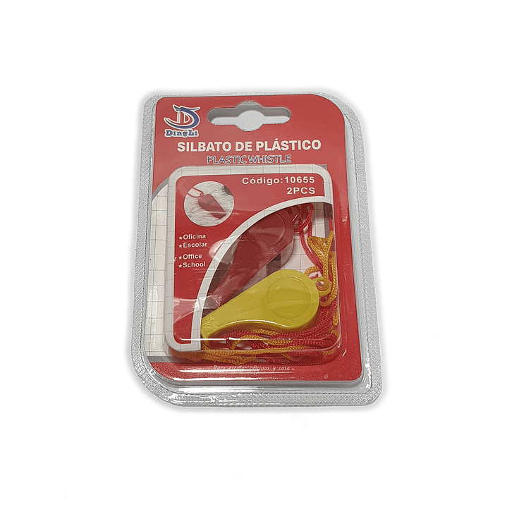 Pack 2 silbatos plasticos 4