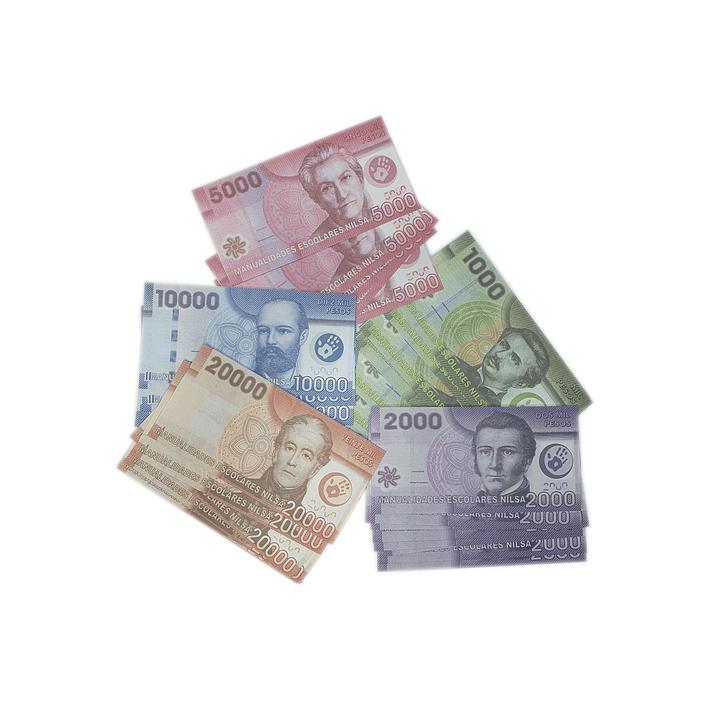 Set de dinero Chileno Escolar - Billetes y monedas -Nilsa 1