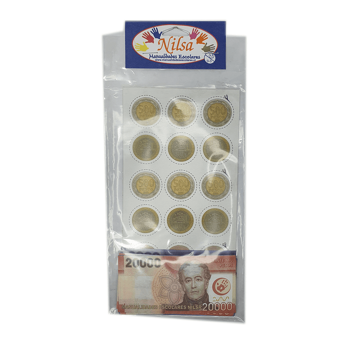 Set de dinero Chileno Escolar - Billetes y monedas -Nilsa 3