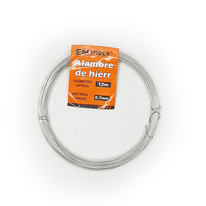 Alambre de Hierro - 0.7mm de espesor - 12 Metros de largo