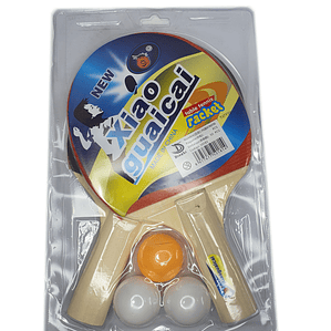 Pack 2 paletas de Ping Pong + 3 Pelotas